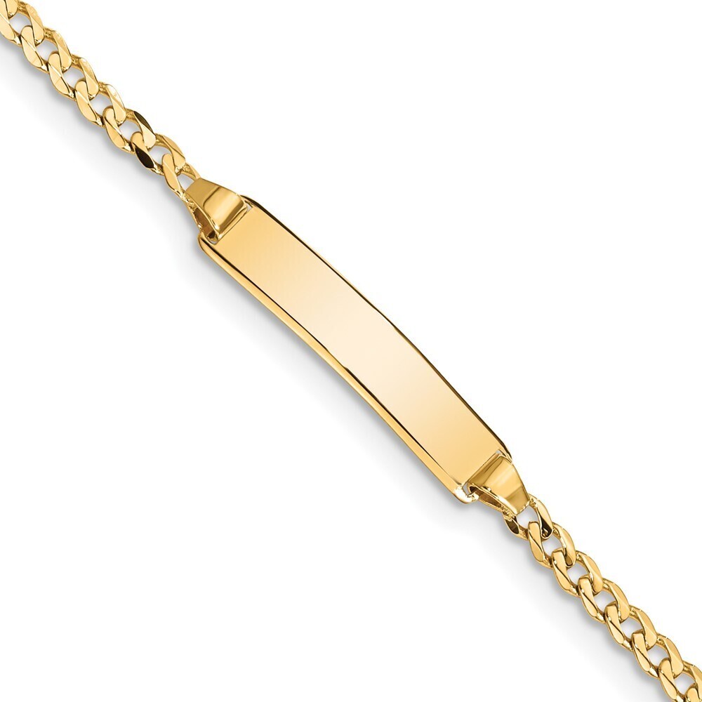 14k Yellow Gold Baby Curb Id Bracelet